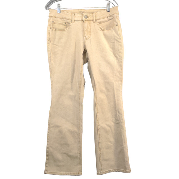 Time And Tru Women's Bootcut Leg Jeans Tan Brownstone 12 Petite 5-Pocket - Picture 1 of 10
